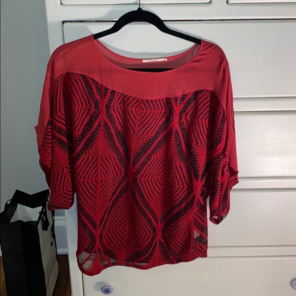 Black and red top